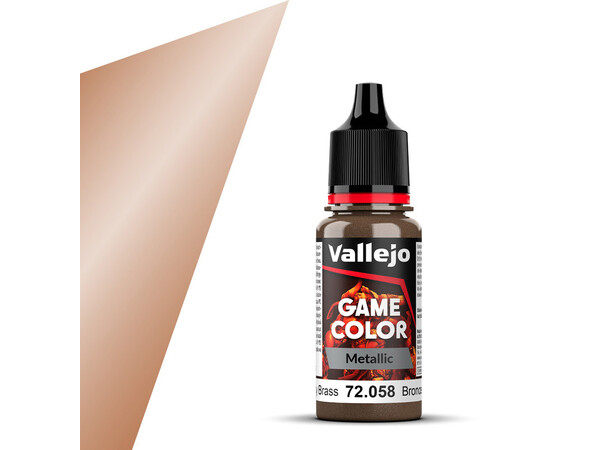 Vallejo Game Color Brassy Brass 18 ml - Metallic 
