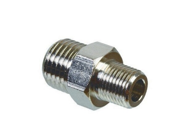 Airbrush-adapter 1/4" han til 1/8" han 1/8" PT x 1/4" PS 