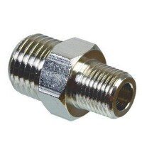 Airbrush-adapter 1/4" han til 1/8" han 1/8" PT x 1/4" PS