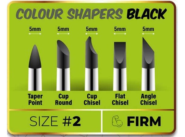 Colour Shapers #2 Firm - 5 stk Silikone-modelleringsværktøj 