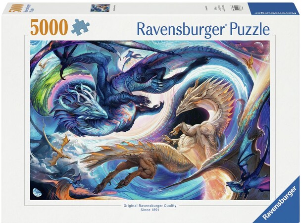 Dragon at Day & Night 5000 brikker Puslespil - Ravensburger Puzzle 