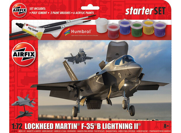 Lockheed Martin F-35B Startpakke Airfix 1:72 byggesæt 22 cm Lightning II 