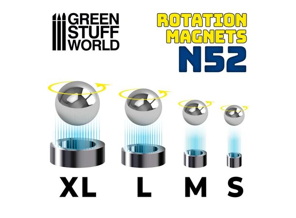 Magneter med rotation - Xtra Large Green Stuff World 
