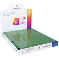 Plastlomme 18-Pocket Side Load Grøn x50 Gamegenic - Passer Double Sleeve