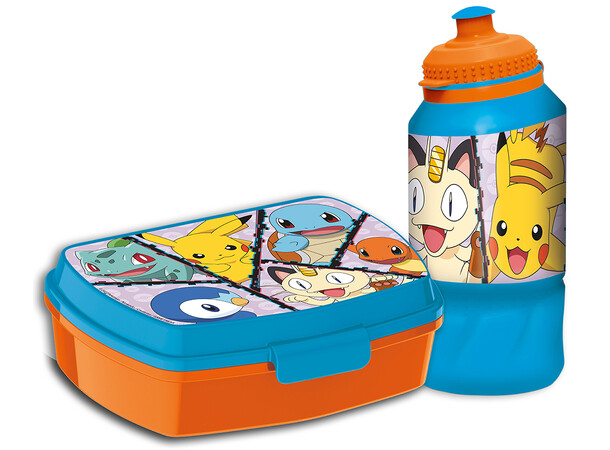 Pokemon gavepakke med madkasse og flaske 