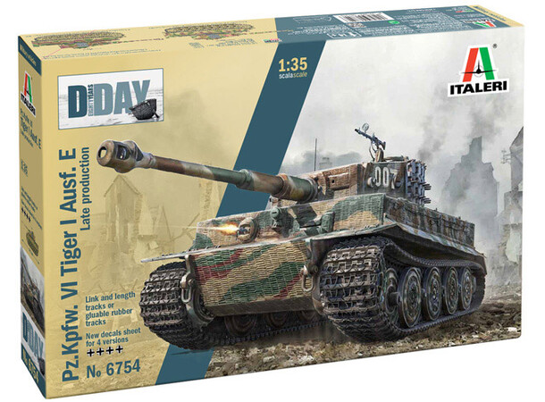 Pz Kpfw VI Tiger I Ausf E Late Prod Italeri 1:35 byggesæt 