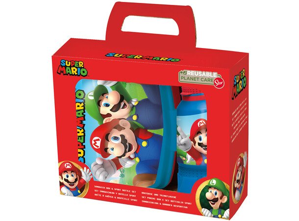Super Mario Gavesæt Madkasse & Flaske 