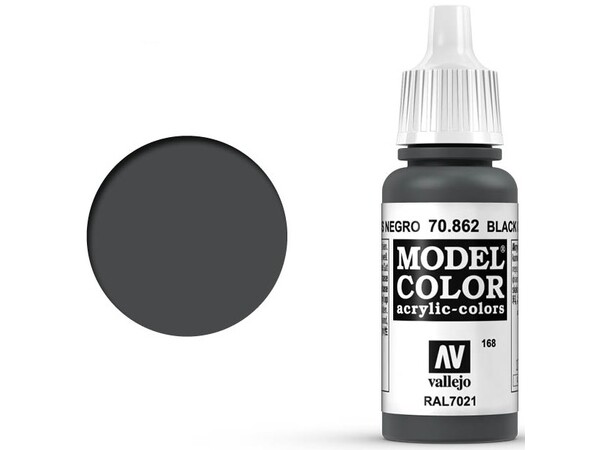 Vallejo Model Color Black Grey 17 ml Svarer til 4752AP|4785AP|4795AP|4861AP 