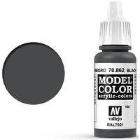 Vallejo Model Color Black Grey 17 ml Svarer til 4752AP|4785AP|4795AP|4861AP