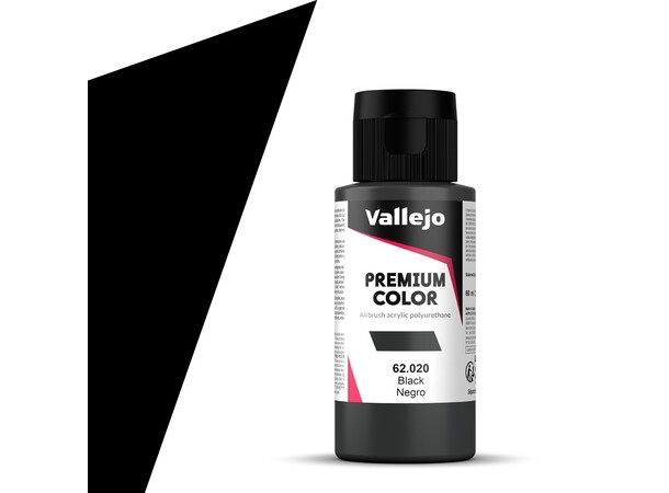 Vallejo Premium Basic Black 60 ml Premium Airbrush Color 