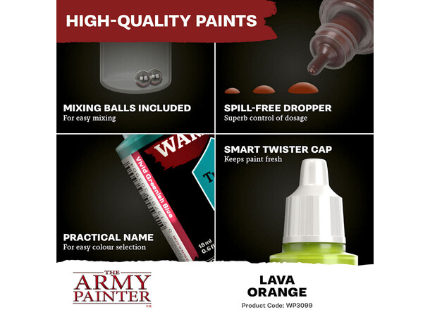 Warpaints Fanatic Lava Orange Army Painter 