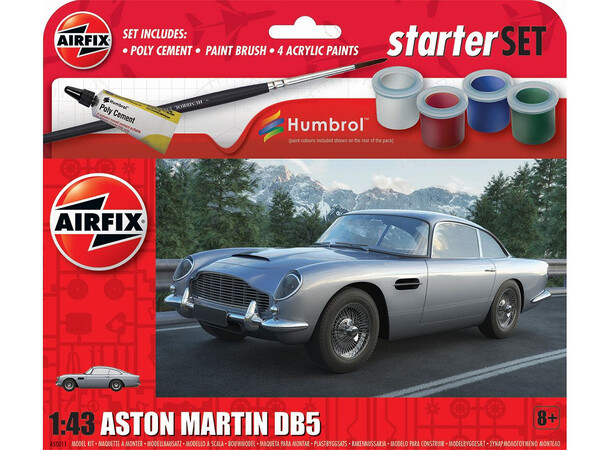Aston Martin DB5 Startsæt Airfix 1:43 byggesæt 11 cm 
