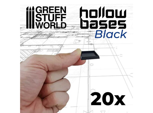 Hollow Plastic Bases 25mm Green Stuff World - Passer til Old World 