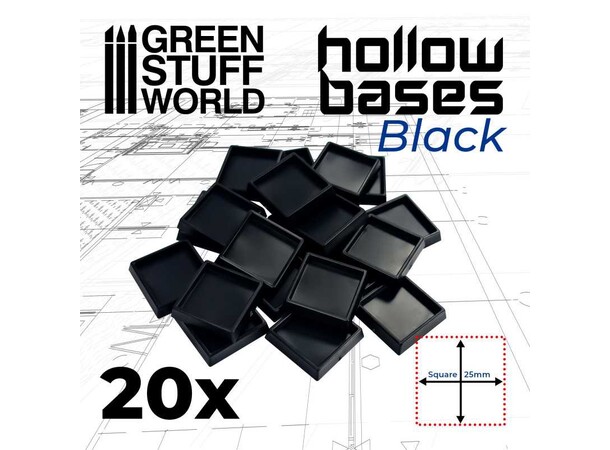 Hollow Plastic Bases 25mm Green Stuff World - Passer til Old World 