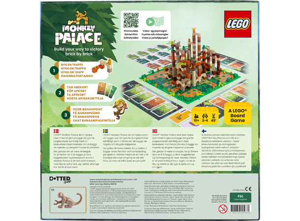 LEGO Monkey Palace Brætspil Dansk udgave 