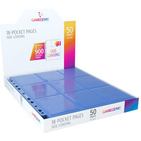 Plastlomme 18-Pocket Side Load Blå x50 Gamegenic - Passer Double Sleeve
