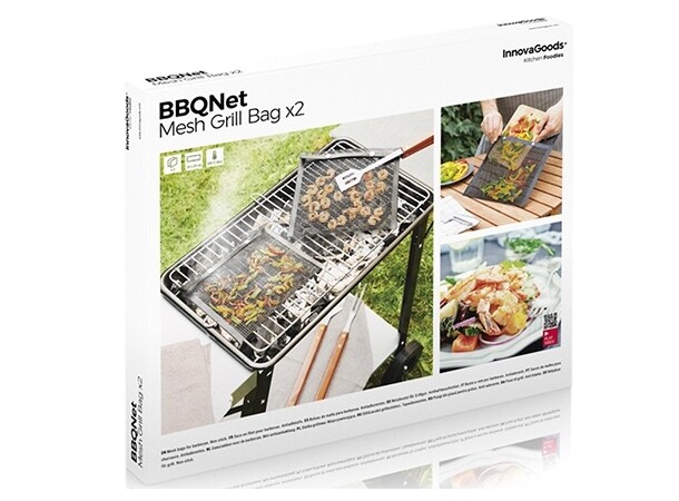 Teflon-grillposer, 2 stk. – 24 x 28 cm Perfekt til grøntsager og mindre ting 