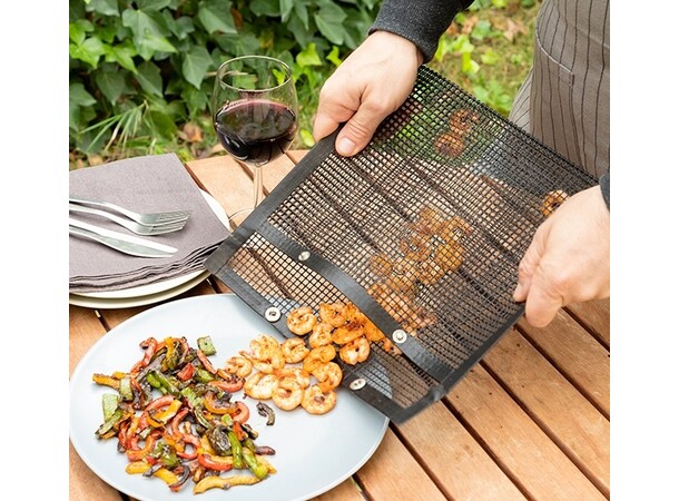 Teflon-grillposer, 2 stk. – 24 x 28 cm Perfekt til grøntsager og mindre ting 