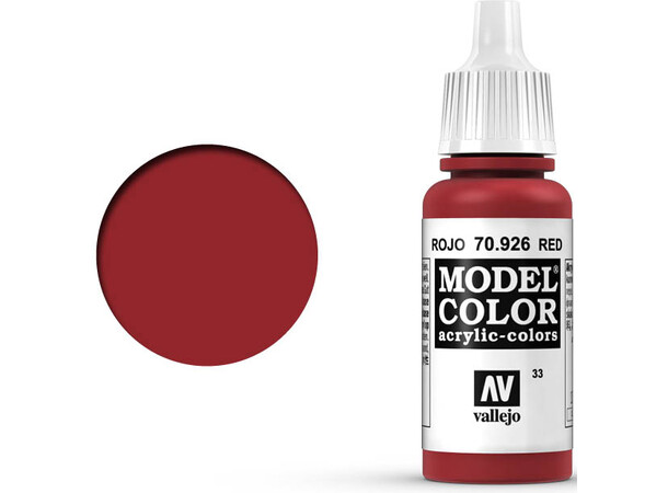 Vallejo Model Color Red 17 ml Svarer til 4605AP | 4630AP | 4632 AP 