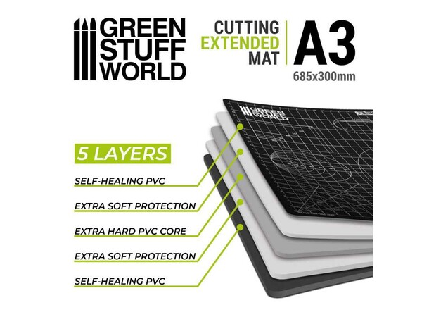 Cutting Mat Extended A3 - 685x300mm Green Stuff World 