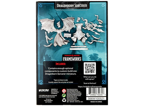 D&D Figur Frameworks Dragonborn Sorcerer Kvinde 