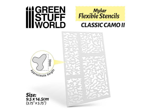 Fleksible stencils - Classic Camo 2 Green Stuff World 