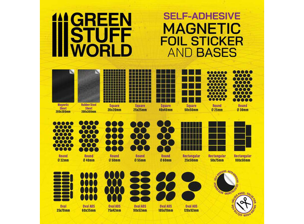 Magnetiske baser - 90x52 mm (10 stk) Green Stuff World 