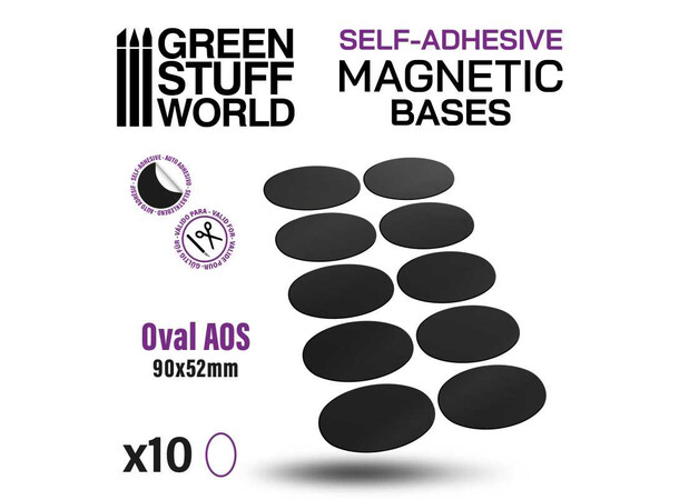 Magnetiske baser - 90x52 mm (10 stk) Green Stuff World 