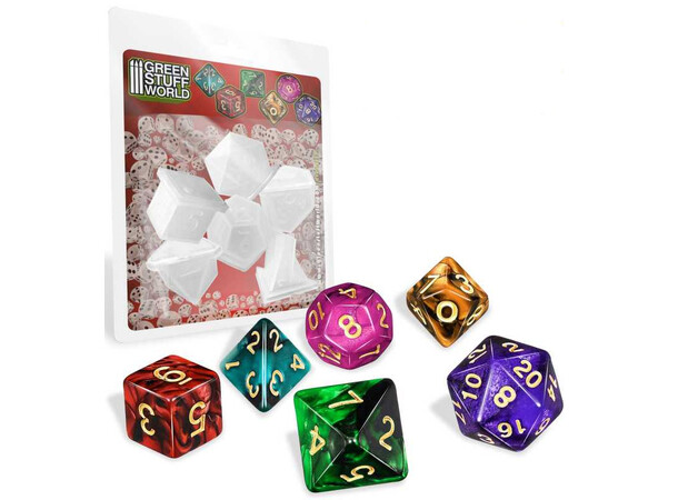 RPG Dice Moulds (6 stk) Green Stuff World 