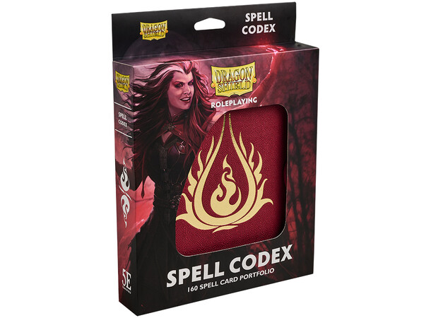 RPG Spell Codex Portfolio Blood Red Dragon Shield Roleplay 
