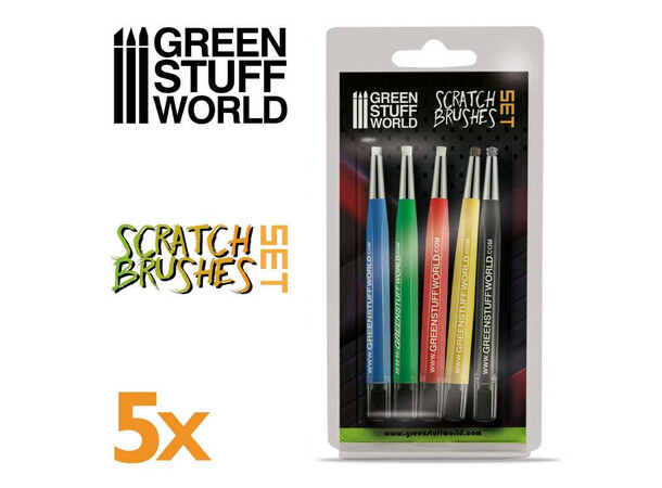 Scratch Brushes Set - 5 stk Green Stuff World 