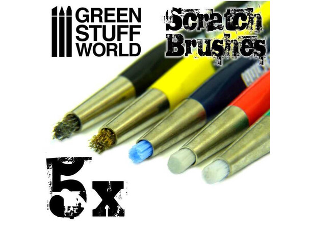 Scratch Brushes Set - 5 stk Green Stuff World 