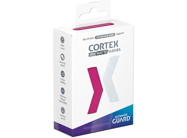 Sleeves Cortex Rosa MAT x100 66x91 Ultimate Guard Standard Size 
