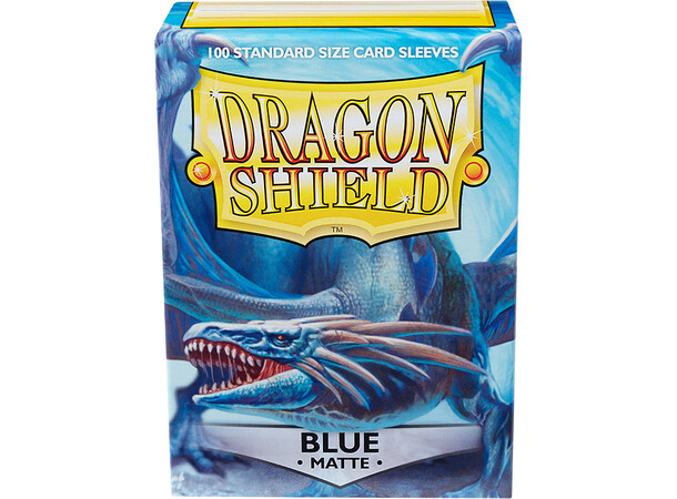Sleeves Mat Blå x100 66x91 Dragon Shield 
