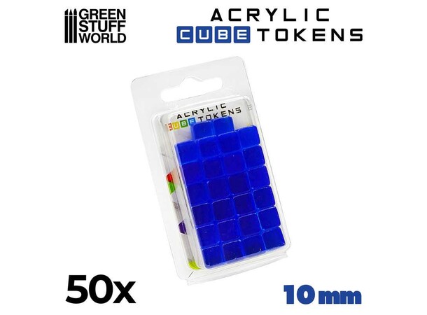 Acrylic Cube Tokens – Blå Green Stuff World 