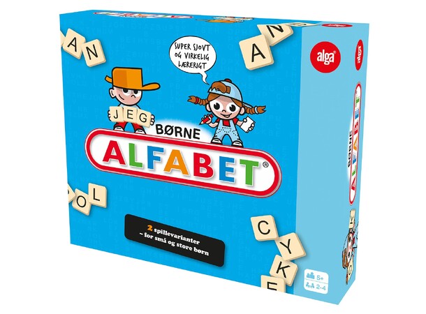 Børnealfabet Brætspil Dansk udgave 