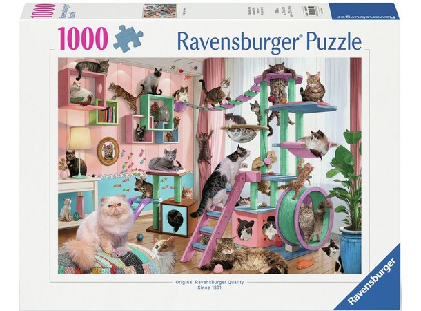 Cat Tree Heaven 1000 brikker Puslespil Ravensburger puslespil 