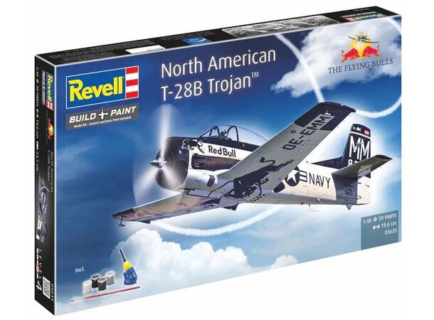North American T-28B Trojan Gift Set Flying Bulls - Revell 1:48 Byggesæt 