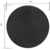 Plastbaser Sort Rund - 80 mm (1 stk) 