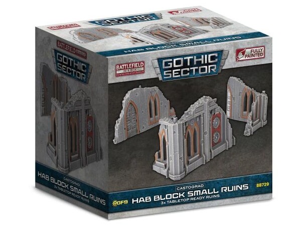 Terræn Hab Block Small Ruins Battlefield in a Box - Gothic Sector 