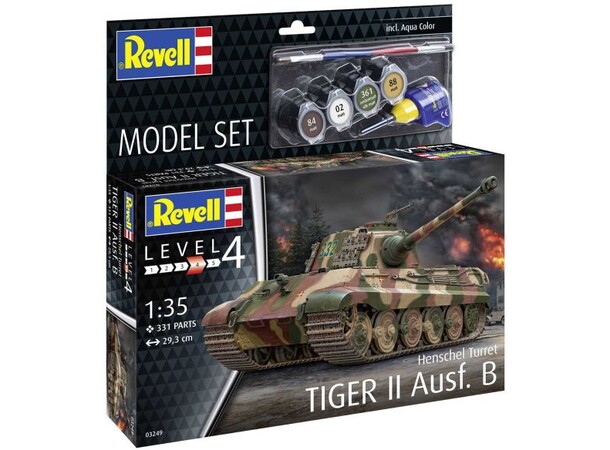 Tiger II Ausf. B Startpakke Revell 1:35 byggesæt 