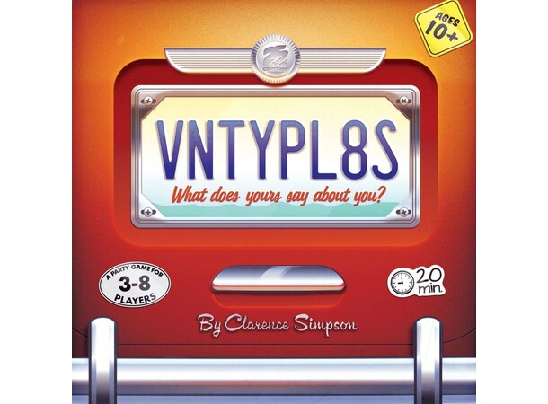 VNTYPL8S Selskabsspil Vanity Plates 