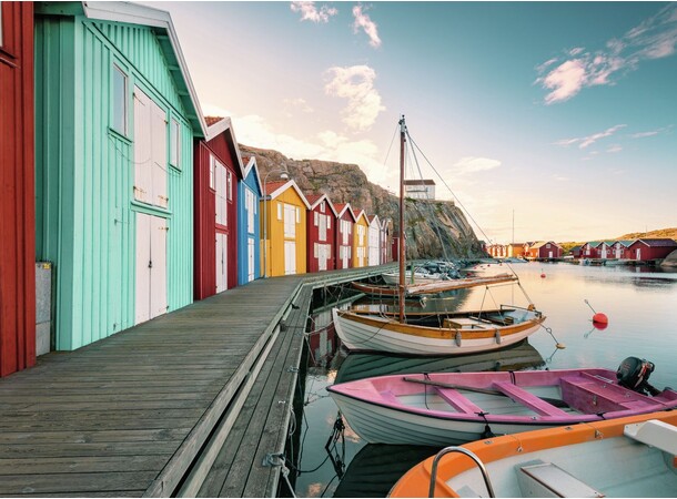 Boathouses in Smogen 500 brikker Puslespil - Ravensburger Puzzle 