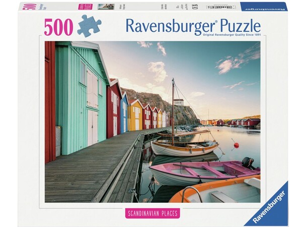 Boathouses in Smogen 500 brikker Puslespil - Ravensburger Puzzle 