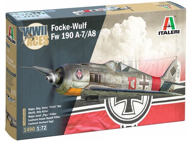 Focke-Wulf FW 190 A-7/A-8 Aces Italeri 1:72 Byggesæt 