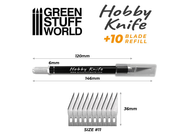 Hobby Knife (med 10 ekstra klinger) Green Stuff World 