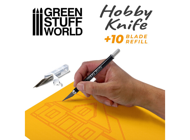 Hobby Knife (med 10 ekstra klinger) Green Stuff World 