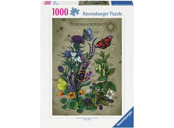 Lifecircle Butterfly 1000 brikker Ravensburger puslespil 