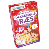 Lær om Rækkefølge Ræs IQ Bingo Brætspil Dansk udgave