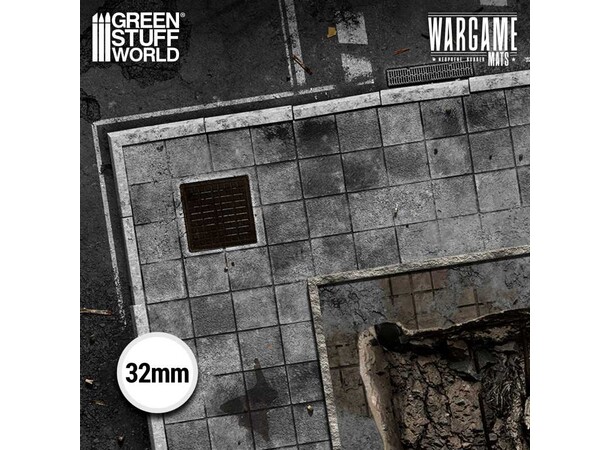 Neopren Mat 4x4 Ground Zero District Green Stuff World - 120 x 120 cm 
